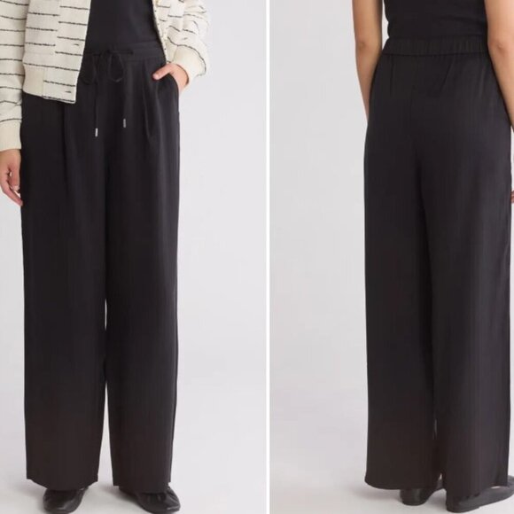 Laundry by Shelli Segal Wide-Leg Black Pants | Size M - Picture 1 of 6